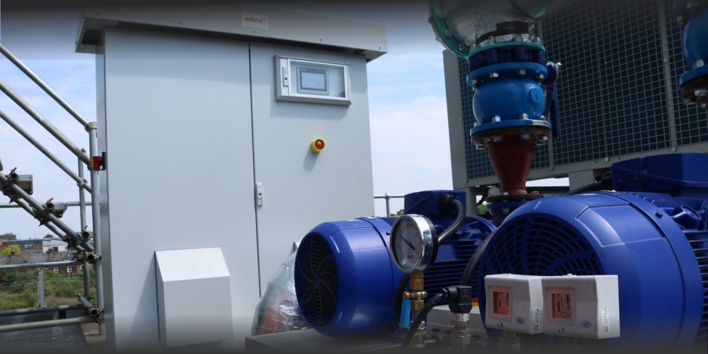 Roof Top Chiller Control panel on roof